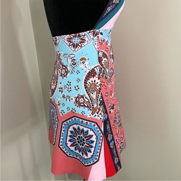 Clover Canyon Colorful Neoprene Halter Neck Mini Dress - Picture 3 of 5